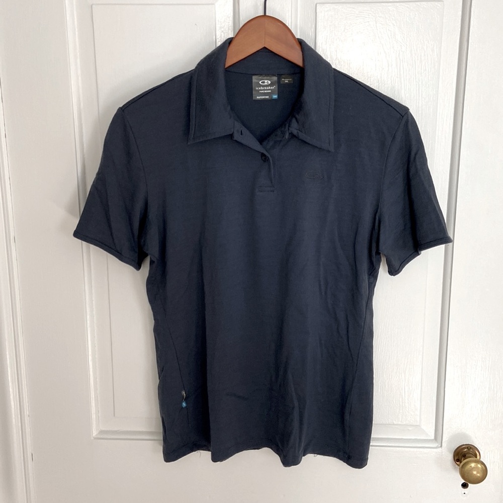 Icebreaker Women's Polo Shirt Superfine 190 Merino Wool Size L